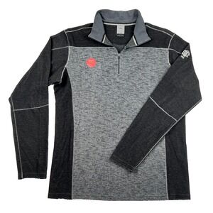 Sun Mountain Pryor Long-Sleeve Thermal 1/4 Zip Black Gray Pullover '20 Mens Sz L